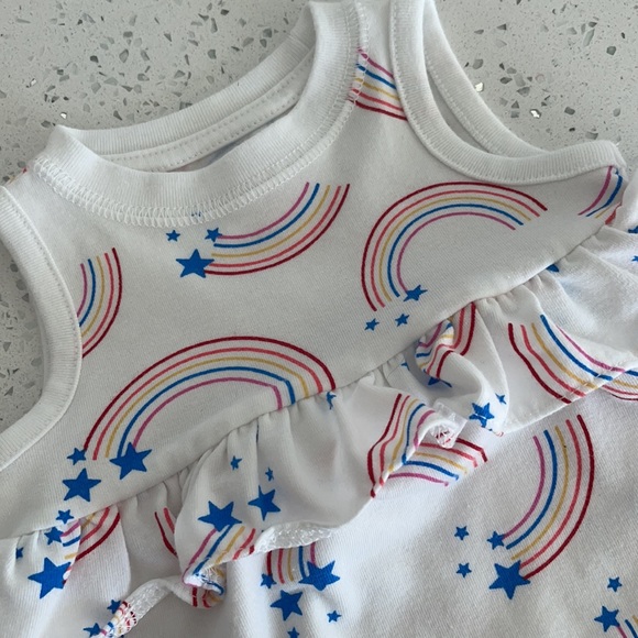 Cat & Jack Baby Girl Rainbow Snap-Up Romper 0-3M - Picture 3 of 6
